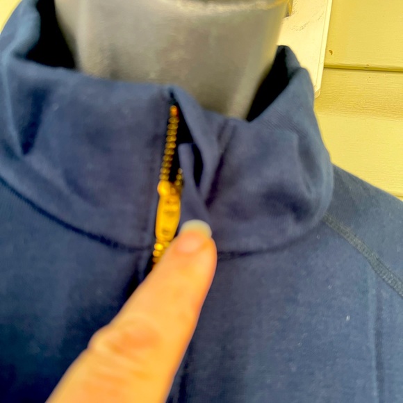 Drifire Sweater Mens Large 1/4 Zip Pullover Navy FR Flame Resistant Made In USA - Picture 11 of 11